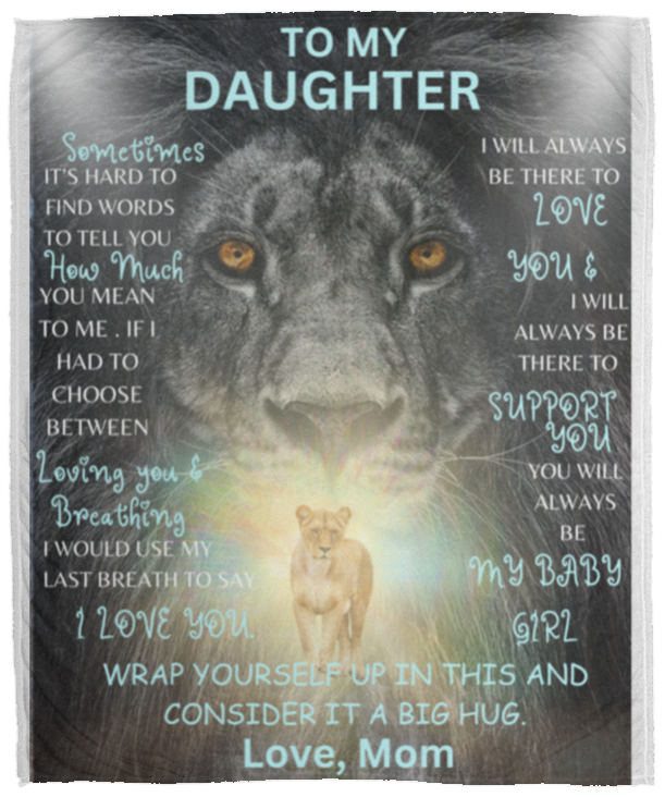 Mom To Baby Girl Cozy Plush Fleece Blanket - 50x60