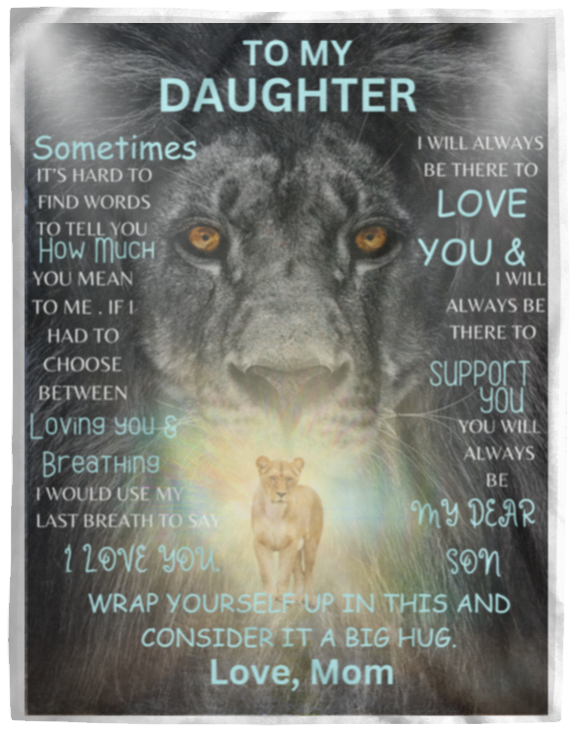 Mom to Son Cozy Plush Fleece Blanket - 60x80