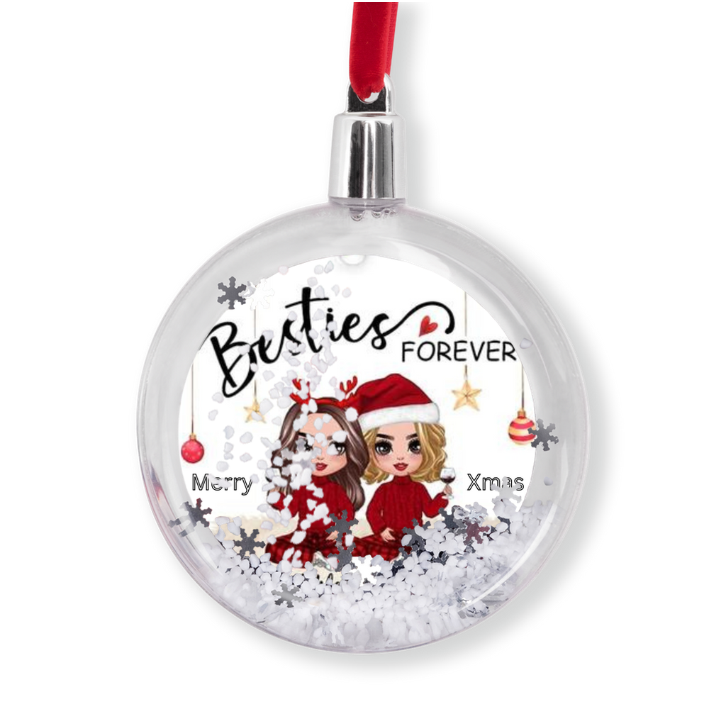 Best Friends Forever Snow Globe Ornaments