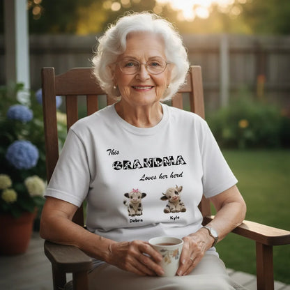 This Grandma Loves Her Herd – Personalized Grandma Shirt