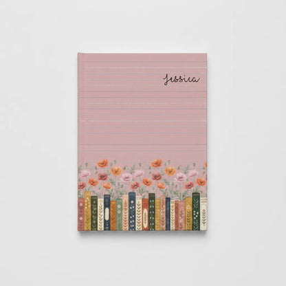 Custom Name & Birthflower For Book Lovers - Personalized Notepad