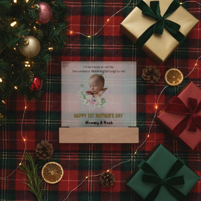 I'm As Lucky As Can Be The Best Mommy Belongs To Me - Personalized Acrylic Photo Plaque