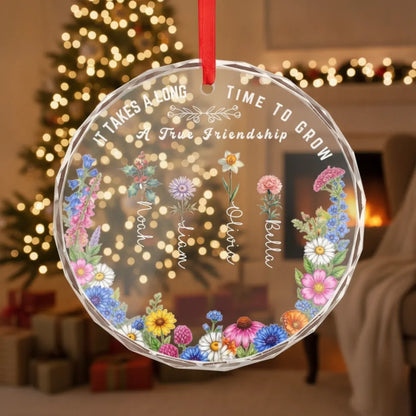 It Takes a Long Time to Grow Old Friends – Personalized Glass Ornament