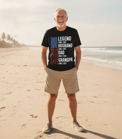 Legend, Husband, Dad And Grandpa - Personalized Shirt For Him