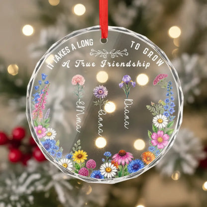 It Takes a Long Time to Grow Old Friends – Personalized Glass Ornament
