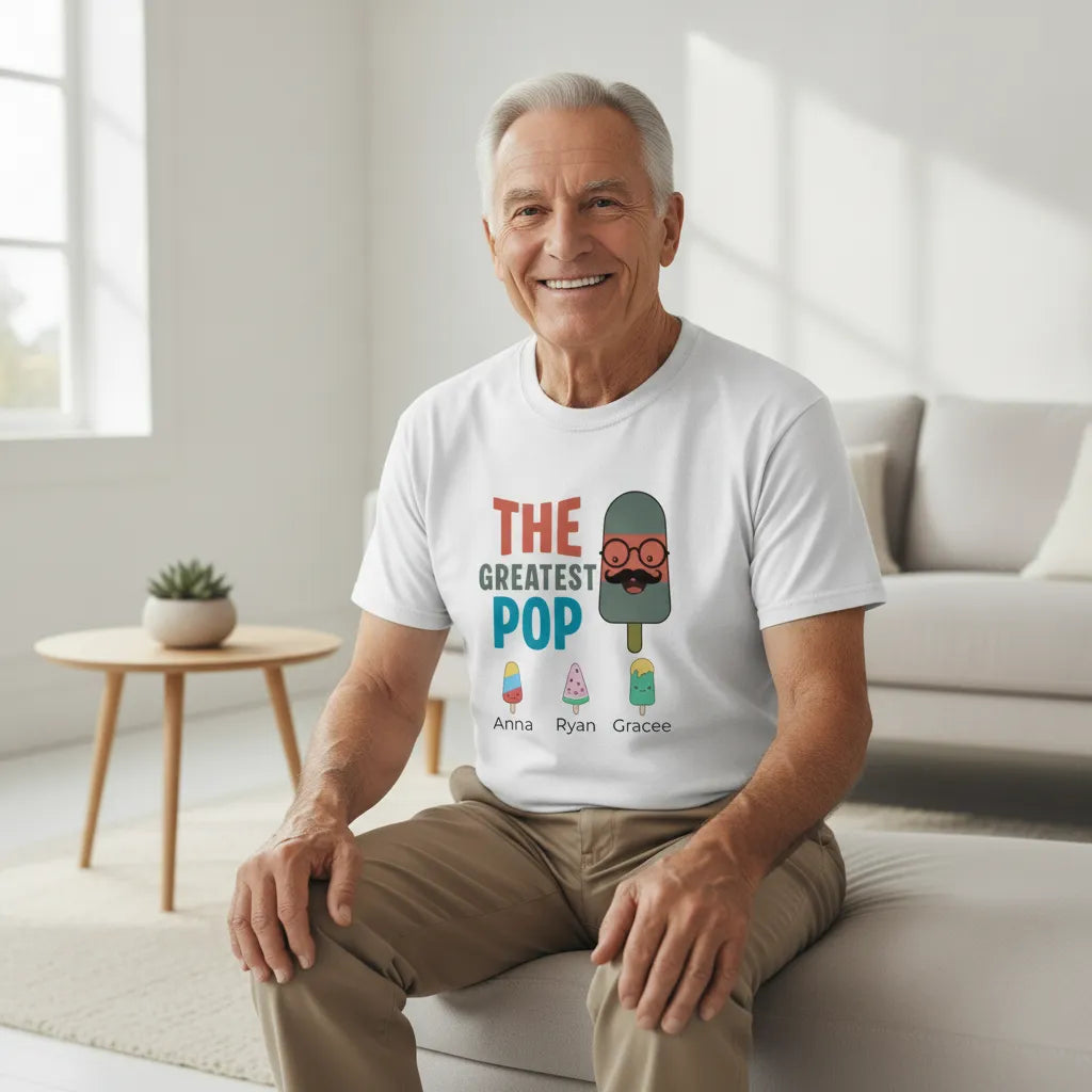 Personalized Grandpa Shirt | Custom Gift for Pop, Dad, Papa & Grandfather