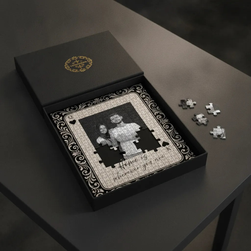 King And Queen Custom Couples Photo How Lucky We Are - Personalized Photo Rectangle Building Brick