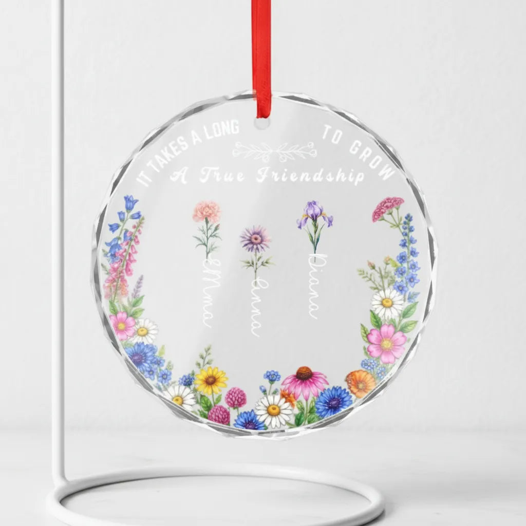 It Takes a Long Time to Grow Old Friends – Personalized Glass Ornament