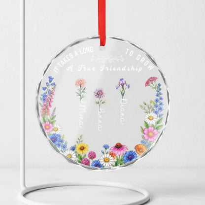 It Takes a Long Time to Grow Old Friends – Personalized Glass Ornament