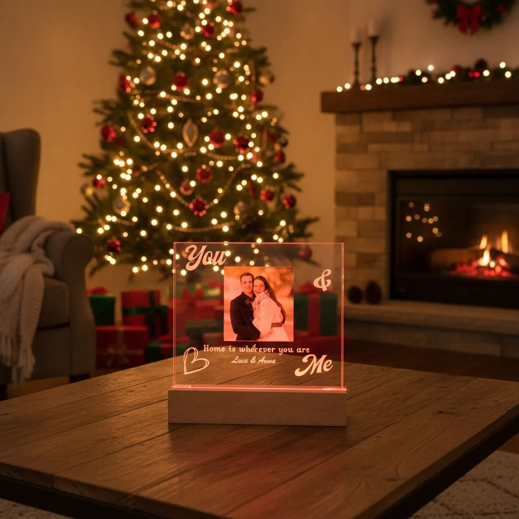 You & Me Forever & Always Annviersary Gift For Her, Him - Personalized Night Light