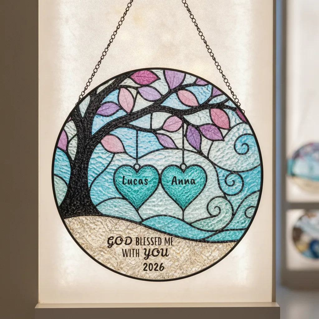 Wedding Anniversary Personalized Suncatcher