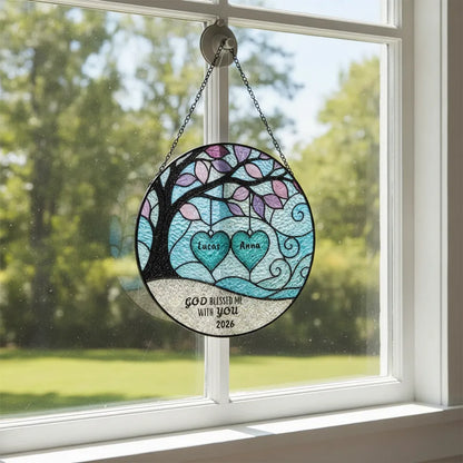 Wedding Anniversary Personalized Suncatcher