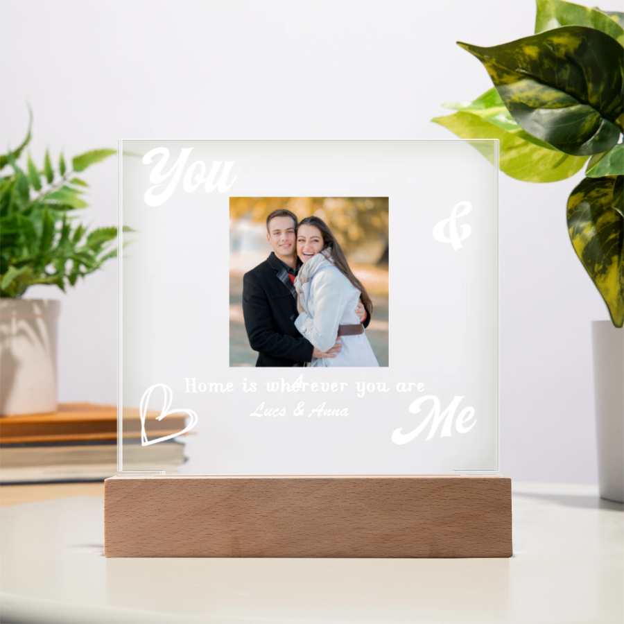 You & Me Forever & Always Annviersary Gift For Her, Him - Personalized Night Light