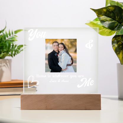 You & Me Forever & Always Annviersary Gift For Her, Him - Personalized Night Light
