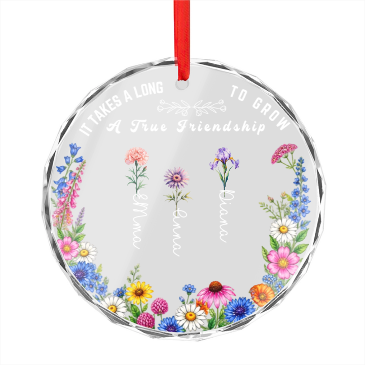 It Takes a Long Time to Grow Old Friends – Personalized Glass Ornament