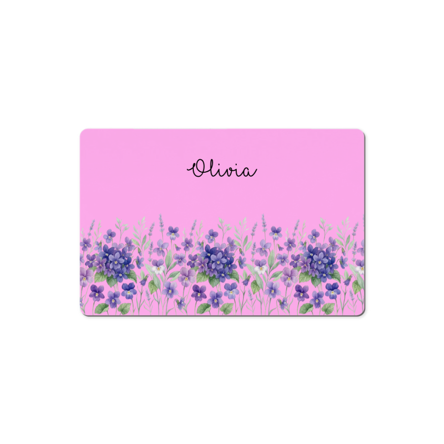 Custom Birth Flower & Name For Her, Coworkers, Friends, Teacher - Personalized Desk Mat