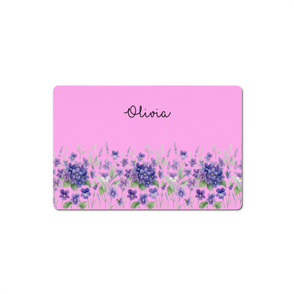 Custom Birth Flower & Name For Her, Coworkers, Friends, Teacher - Personalized Desk Mat