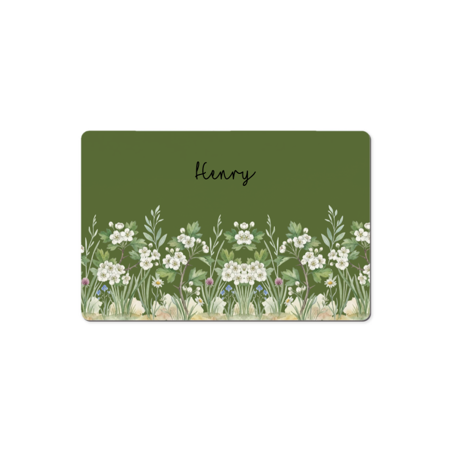 Custom Birth Flower & Name For Her, Coworkers, Friends, Teacher - Personalized Desk Mat