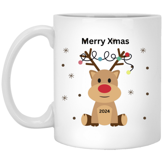 Merry Xmas 11 oz. White Mug