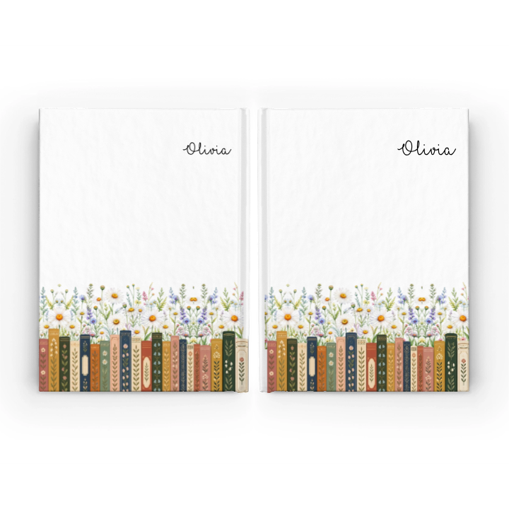 Custom Name & Birthflower For Book Lovers - Personalized Notepad