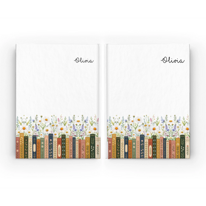 Custom Name & Birthflower For Book Lovers - Personalized Notepad