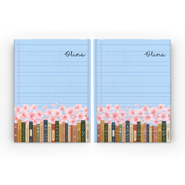 Custom Name & Birthflower For Book Lovers - Personalized Notepad