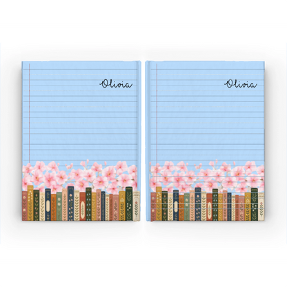 Custom Name & Birthflower For Book Lovers - Personalized Notepad