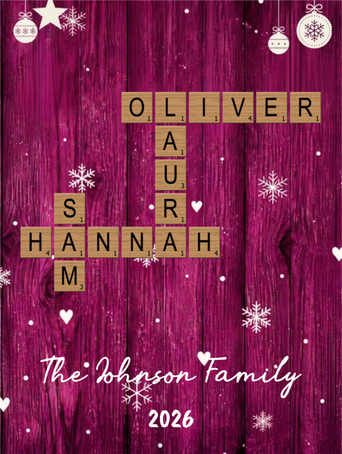 Our Family Name - Personalized Scrabble