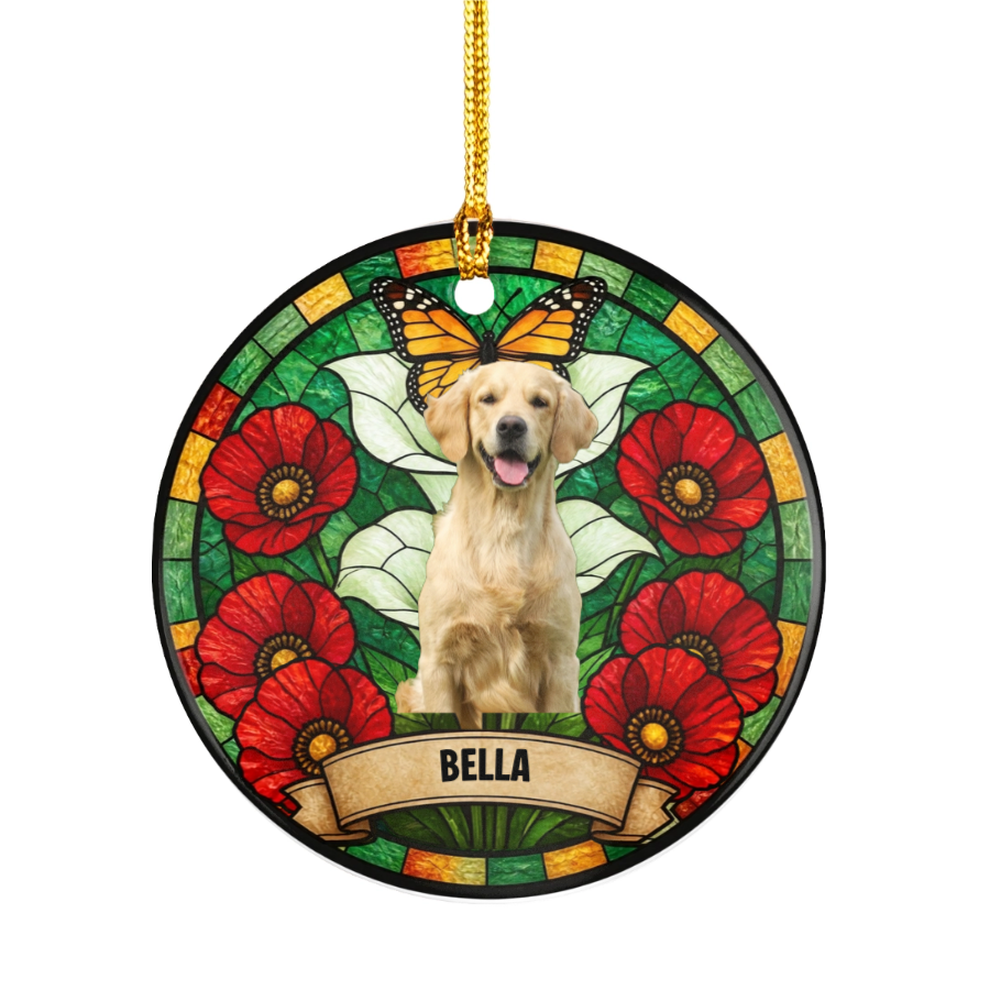 Stained Glass Custom Pet Portrait Stained Glass Style Gift For Pet Lover