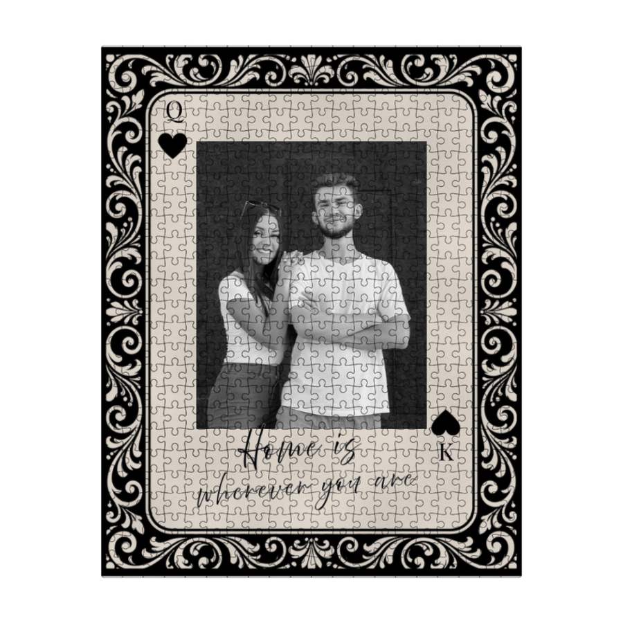 King And Queen Custom Couples Photo How Lucky We Are - Personalized Photo Rectangle Building Brick