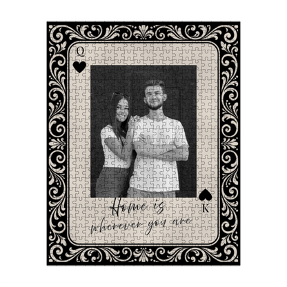 King And Queen Custom Couples Photo How Lucky We Are - Personalized Photo Rectangle Building Brick