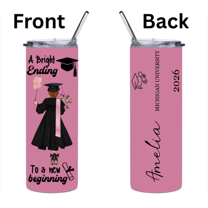 A Bright Ending - Personalized Graduation Tumbler