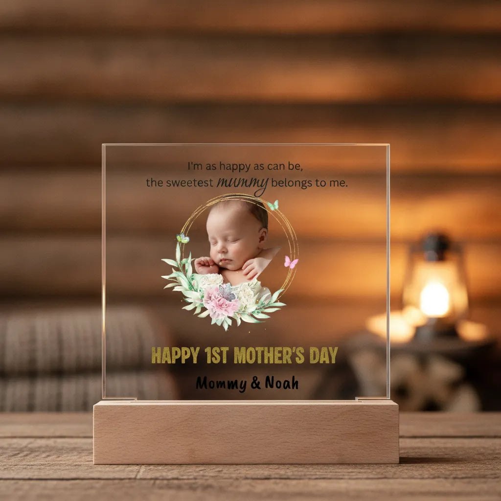 I'm As Lucky As Can Be The Best Mommy Belongs To Me - Personalized Acrylic Photo Plaque