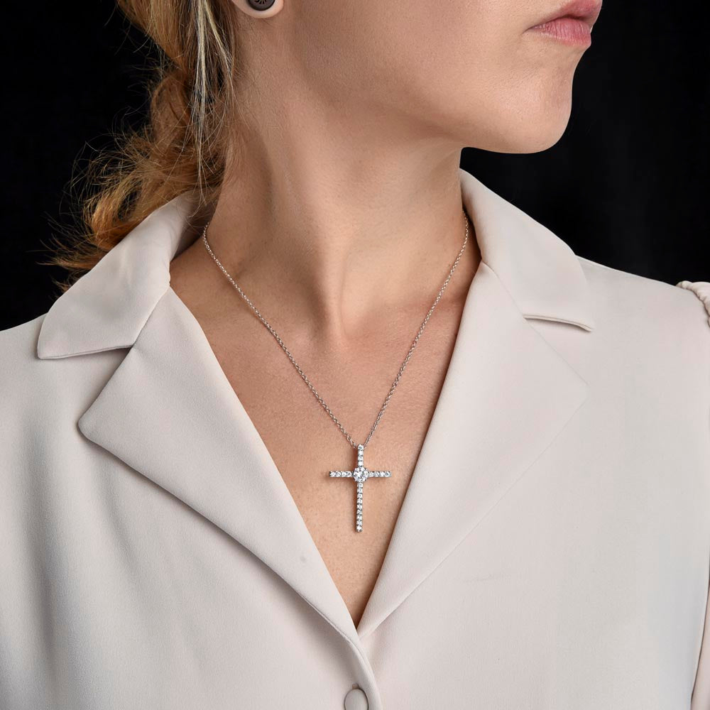 Mom - Bless You - Cross Necklace