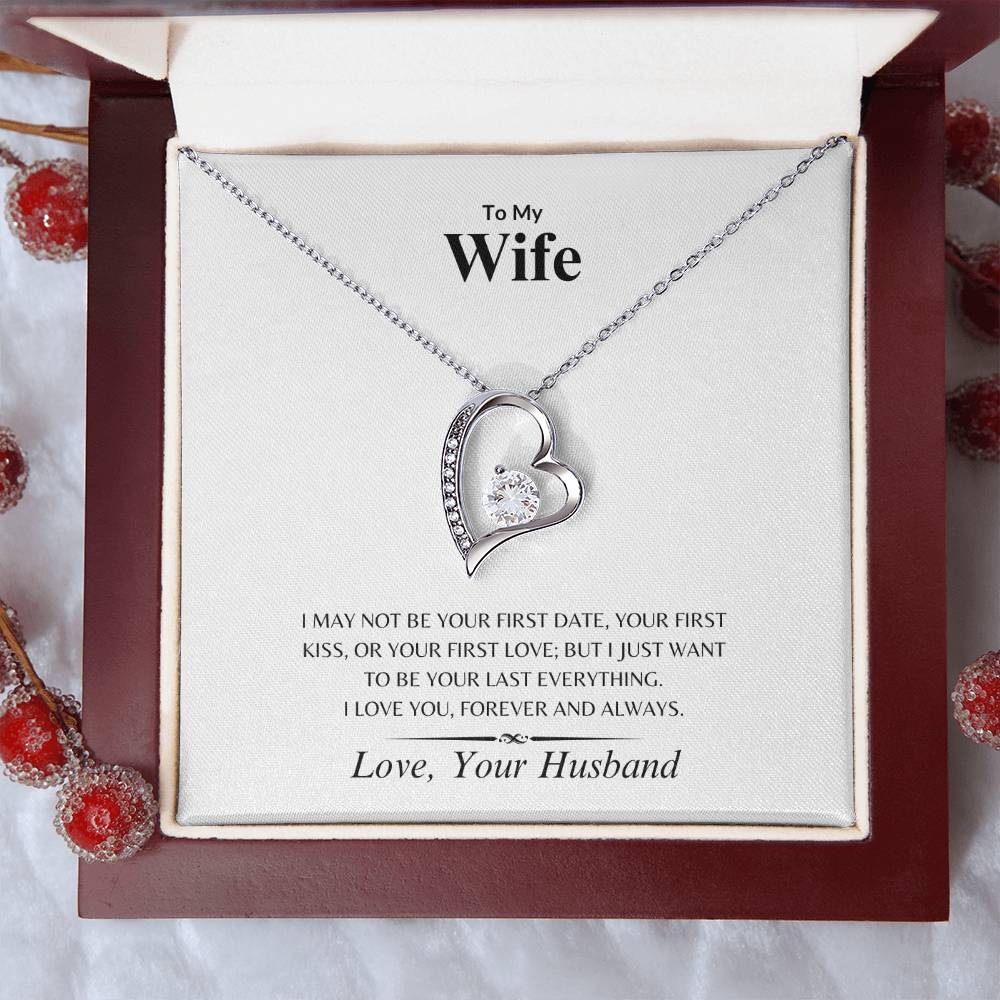 Wife - The Best - Forever Love Necklace with On Demand Message Card