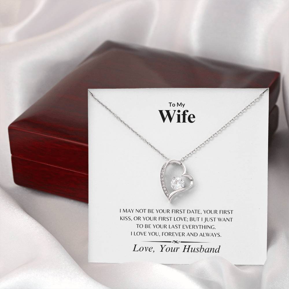 Wife - The Best - Forever Love Necklace with On Demand Message Card