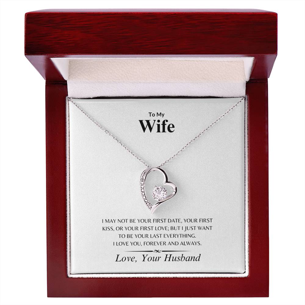 Wife - The Best - Forever Love Necklace with On Demand Message Card