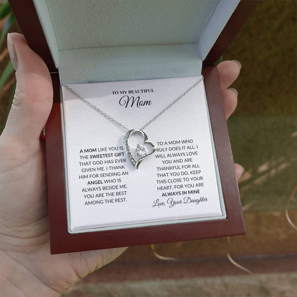 Mom - Forever Grateful -Forever Love Necklace