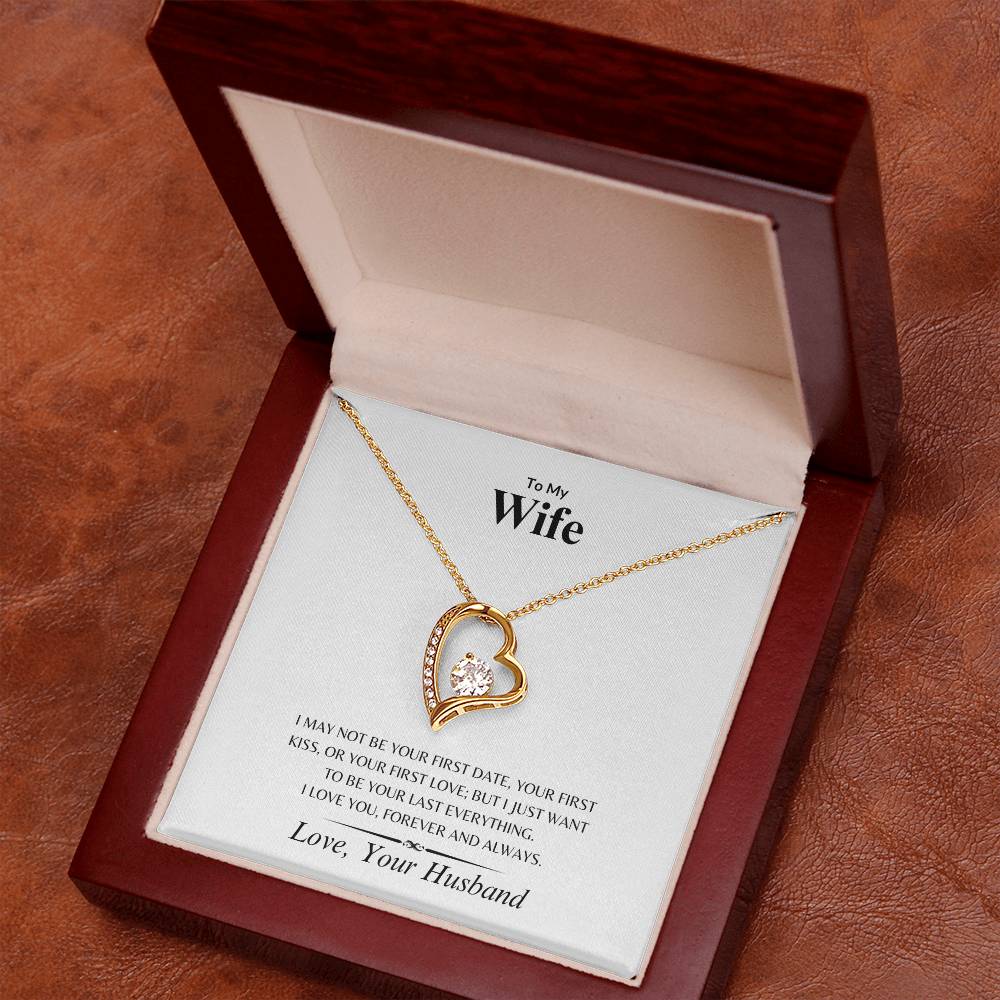 Wife - The Best - Forever Love Necklace with On Demand Message Card