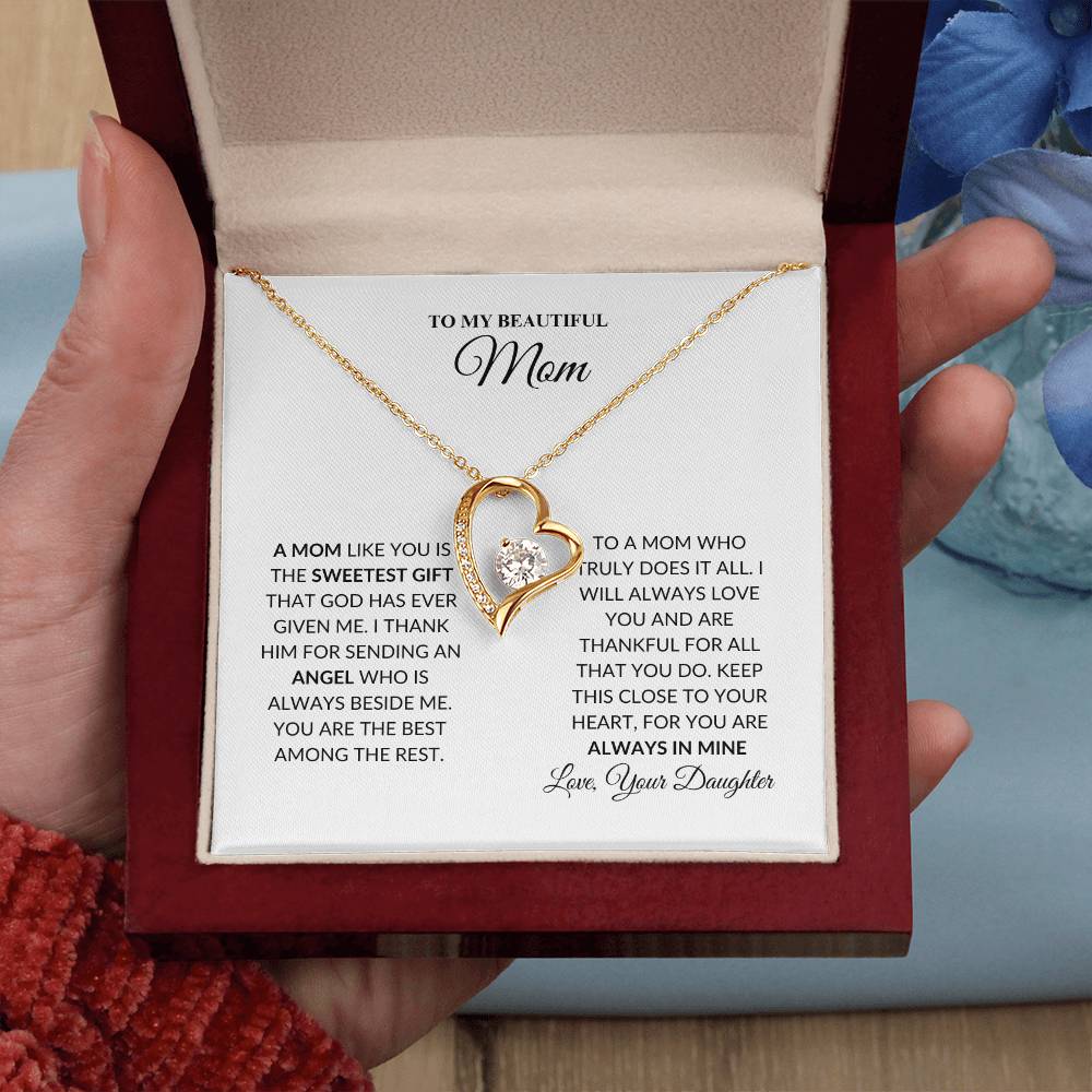 Mom - Forever Grateful -Forever Love Necklace