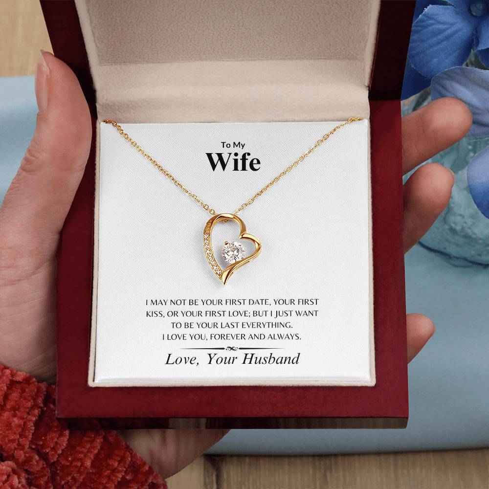 Wife - The Best - Forever Love Necklace with On Demand Message Card