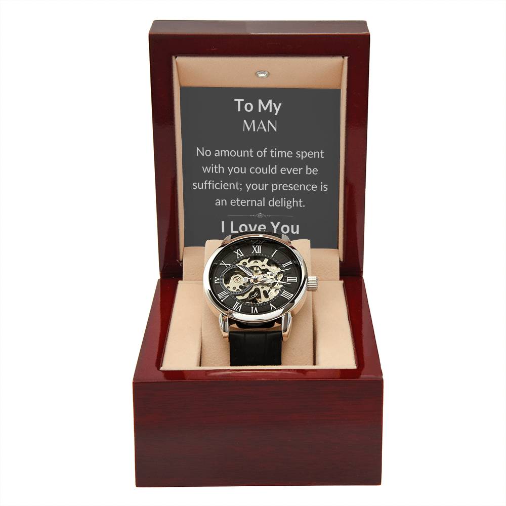 Time spent together- Men's Openwork Watch