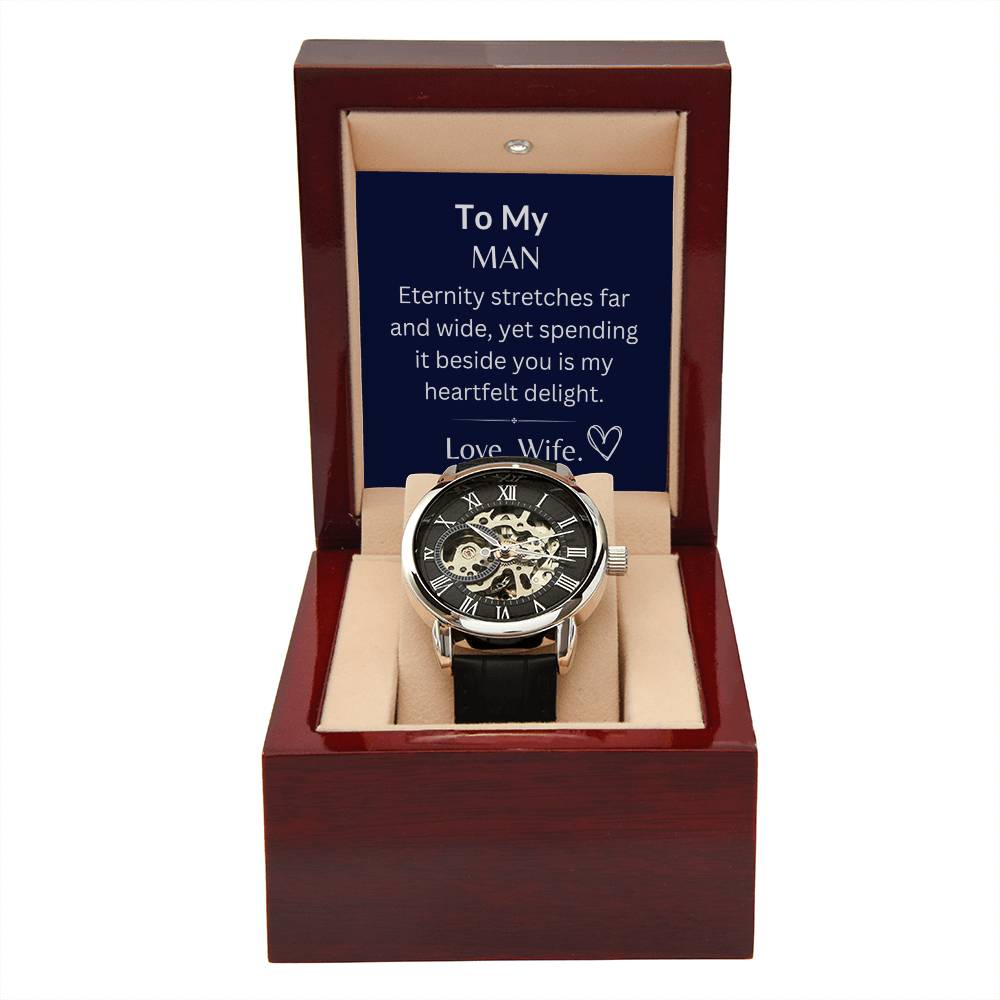 Heartfelt Delight-  Men's Openwork Watch