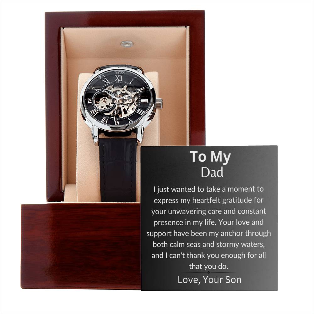 Expressing My Heartfelt Gratitude - Men's Openwork Watch