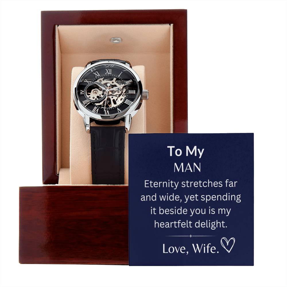 Heartfelt Delight-  Men's Openwork Watch