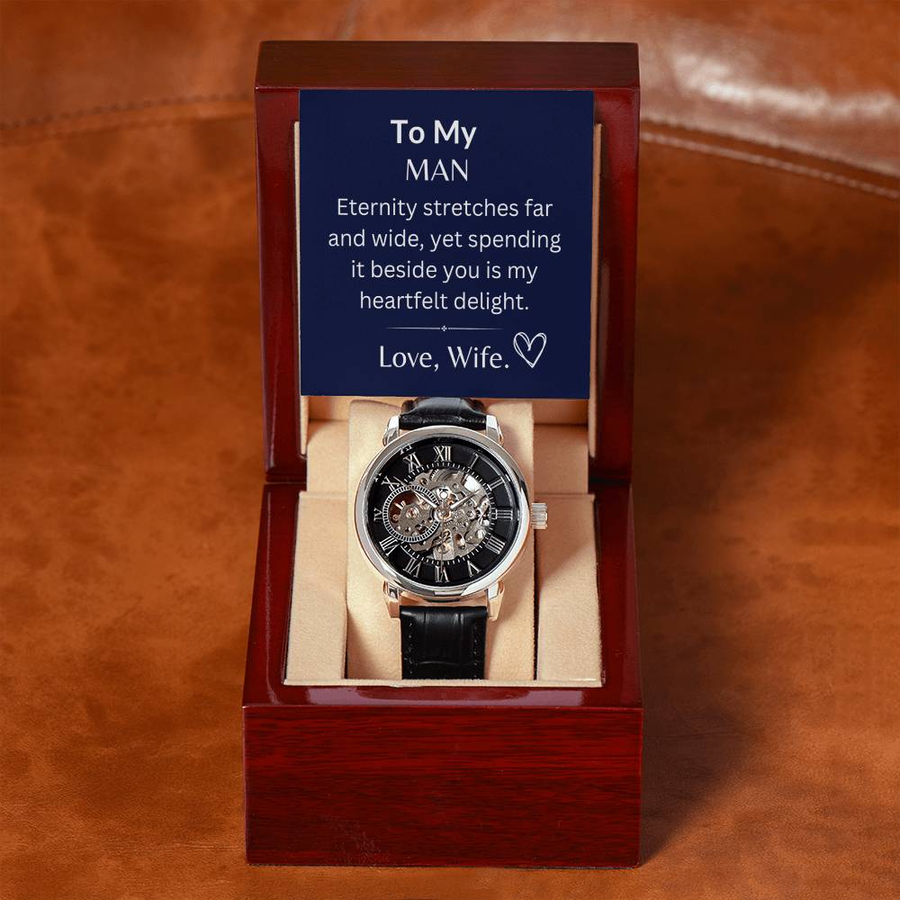 Heartfelt Delight-  Men's Openwork Watch