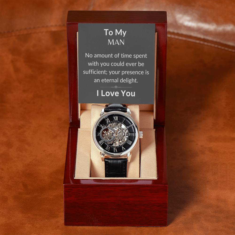 Time spent together- Men's Openwork Watch