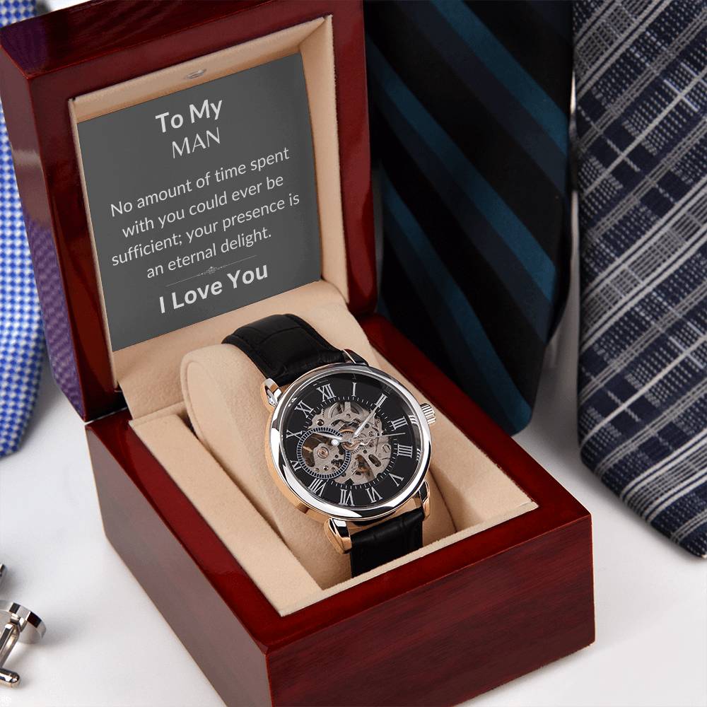 Time spent together- Men's Openwork Watch