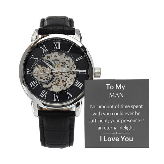 Time spent together- Men's Openwork Watch