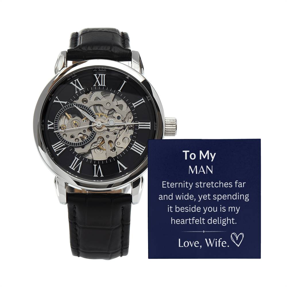 Heartfelt Delight-  Men's Openwork Watch